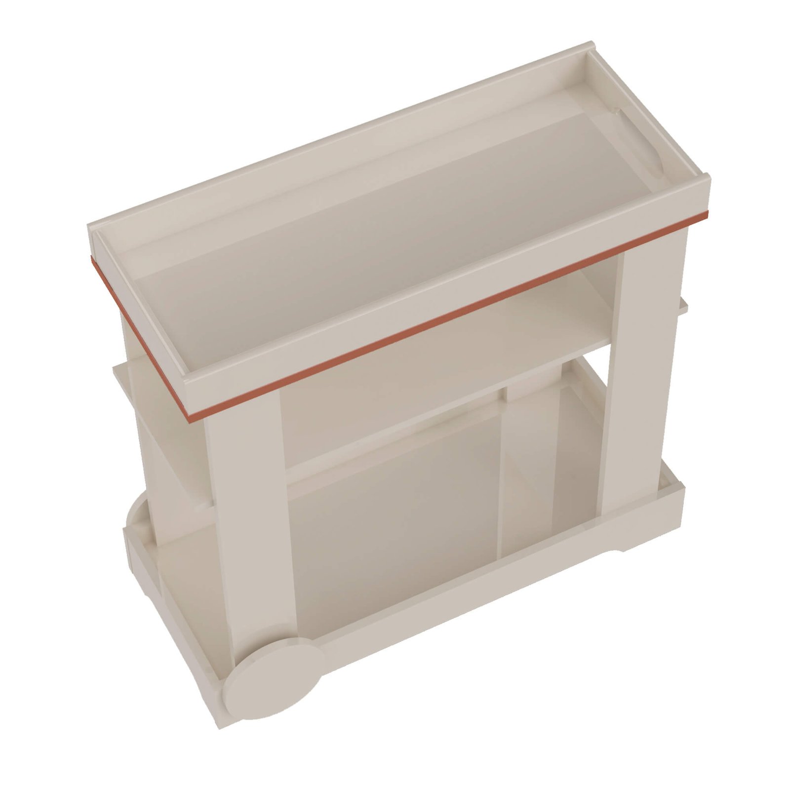 Carrinho Bar Rosé Off White - ARTELY - Imagem 6