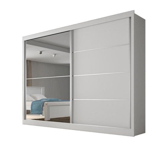 Guarda-Roupa 2 Portas Verona 2,02 m Branco Acetinado - MÓVEIS EUROPA - Imagem 2