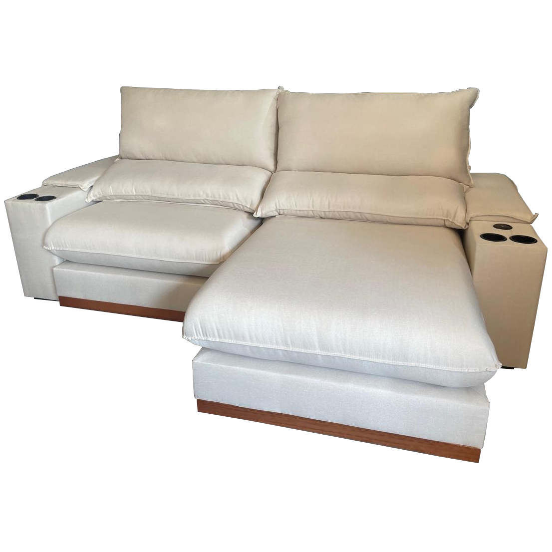 Sofá Retrátil e Reclinável Grazi 2,50 m Linho Bege 3105 - UNIART ESTOFADOS - Imagem 6