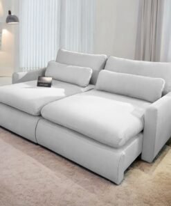 Sofá Cama Retrátil Amaranto 2,10 m Linho Gelo 07 – INNOVE ESTOFADOS
