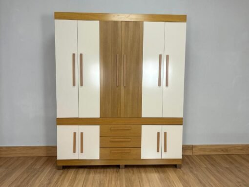 Guarda-Roupa Bem Te Vi 10 Portas 3 Gavetas - Cinamomo/Off White