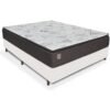 Colchão Casal Ravena D26 + Base Box Casal Simples Corino Branco – UMAFLEX + ALTO NÍVEL CAMAS E COLCHÕES