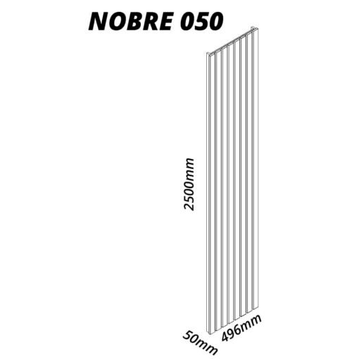 Placa Painel Ripado(Extensão)Nobre 49,6 cm Off White - GELIUS - Imagem 2
