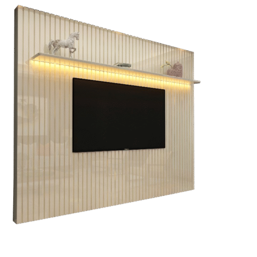 Painel até 85" Nobre Ripado 230 Off White - GELIUS - Imagem 4