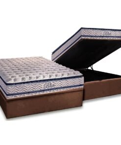Colchão Casal Blue + Base Box Baú Marrom – PAROPAS/BIOSTAR