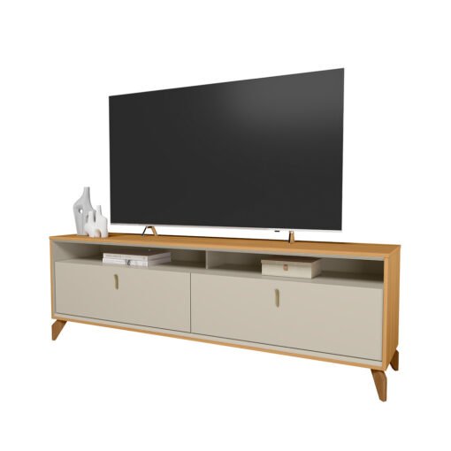 Rack até 75" Dubai 1.8 Tauari/Off White Fosco - LINEA BRASIL - Imagem 9