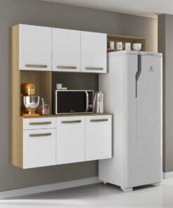 Cozinha Suspensa Carol 1,63 m Atacama/Branco - ARAMÓVEIS
