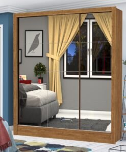 Guarda-Roupa Dubai/Santiago Premium(3 Portas espelhadas) 1,79 m Cinamono – CARIOCA MÓVEIS