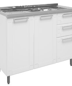 Balcão 2 Gavetas Múltipla 6015590 Branco - BERTOLINI