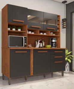 Kit Cozinha Alexia 1,80 Cinamono/Grafite – IMOP