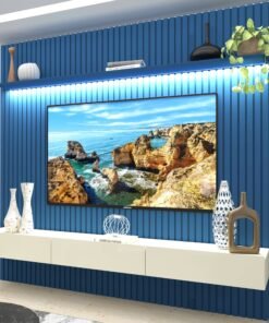 Home até 85" Nobre Ripado 230(Com Nicho) Azul/Off White - GELIUS