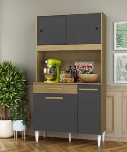 Kit Cozinha 4P1G 0,91 m Atacama/Grafite - ARAMÓVEIS