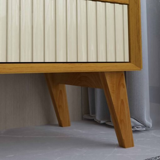 Painel + Rack até 85" Magnífico Naturale/Off White - GELIUS - Imagem 6