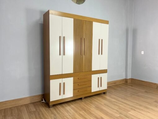 Guarda-Roupa Bem Te Vi 10 Portas 3 Gavetas - Cinamomo/Off White - Imagem 6