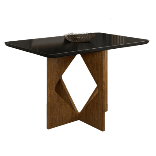 Mesa Madri 90×90 Cinamono/Preto – MINASPLAC - Imagem 2