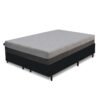 Colchão Queen D28/D40 Fit Visco + Base Box Simples Corino Preto – UMAFLEX + ALTO NÍVEL CAMAS E COLCHÕES