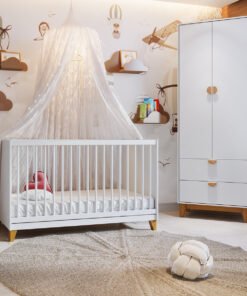 Guarda-Roupa 2 Portas + Berço Americano Magia Branco - BATROL MÓVEIS
