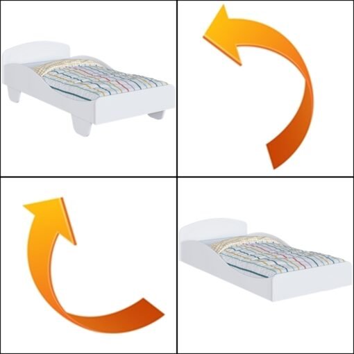 Cama Solteiro Sol Branco Brilho - PEROBA MÓVEIS - Imagem 3