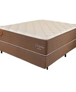 Colchão Casal Pro Quality C + Base Box Simples Corino Marrom – PRORELAX + ALTO NÍVEL CAMAS E COLCHÕES