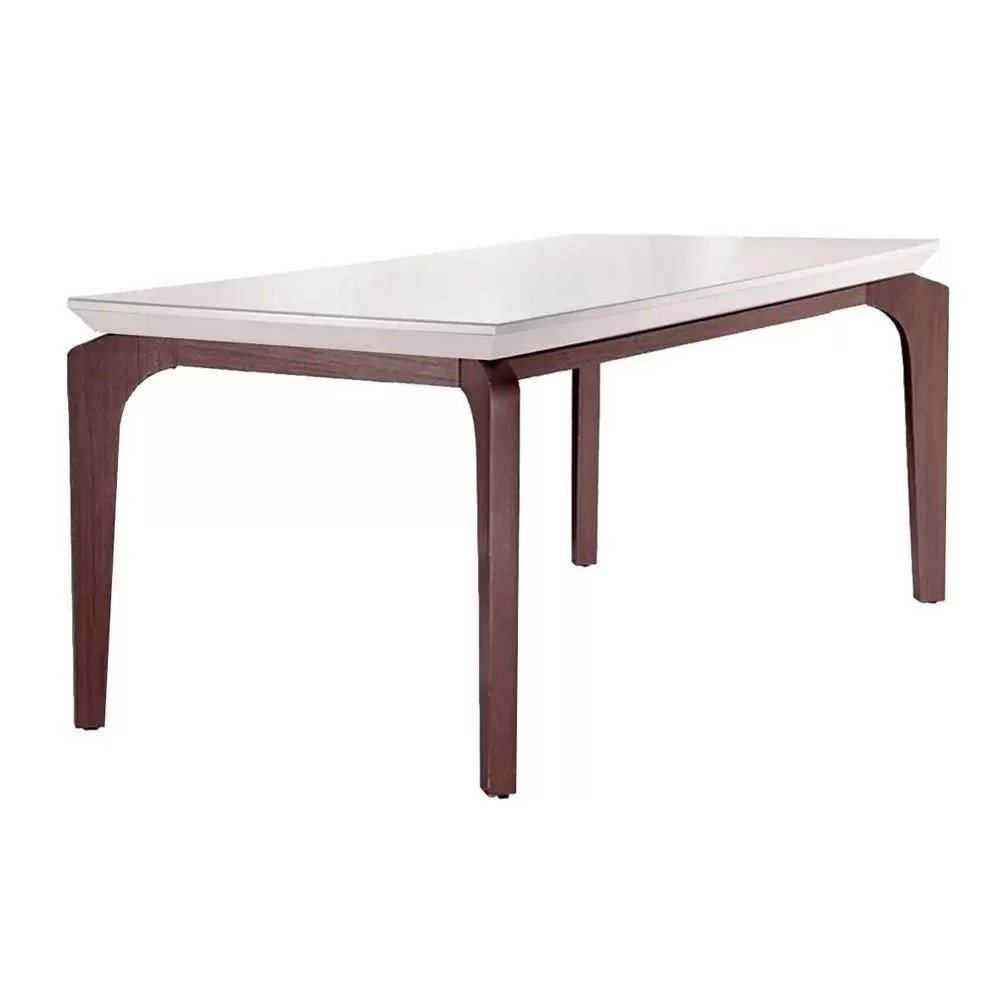 Mesa Londrina 180 Canto Reto Café/Off White - RUFATO - Imagem 2