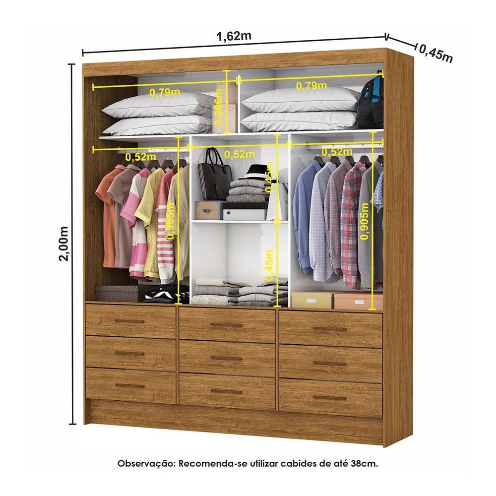Modulado 4 Portas + Guarda-Roupa 3 Portas Sevilha Cinamono – CARIOCA MÓVEIS - Imagem 3