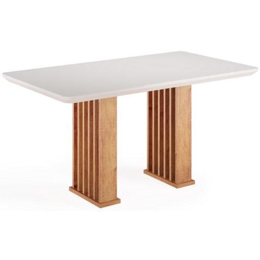 Mesa Mona/Munique 160 Mel/Blonde Off White - VIERO MÓVEIS - Imagem 3