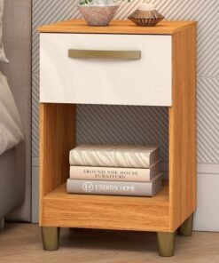 Mesa de Cabeceira Prada MC210 Cinamomo/Off White - FELLICCI
