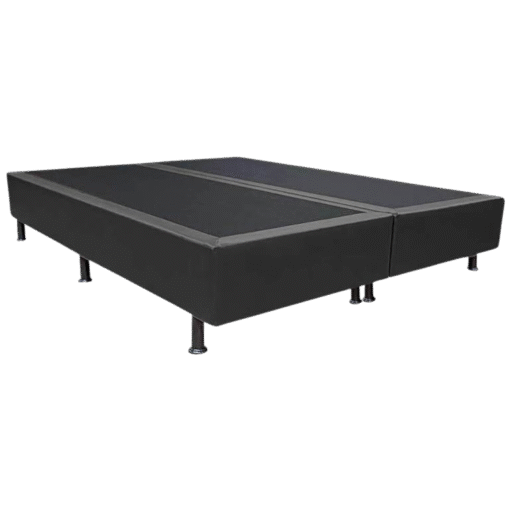 Base Box Queen Simples Corino Preto – ALTO NÍVEL CAMAS E COLCHÕES - Imagem 2