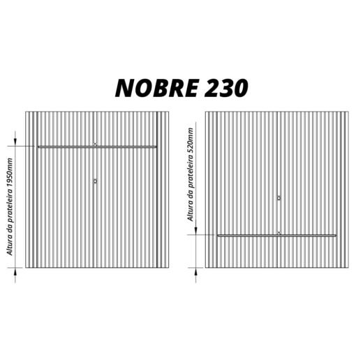 Painel até 85" Nobre Ripado 230 Cinza - GELIUS - Imagem 4