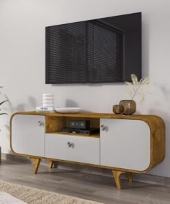 Rack até 75" Noronha Naturale/Off White - BECHARA
