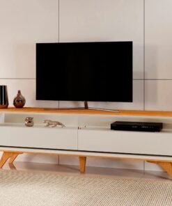 Rack até 75" Viena Naturale/Off White - MAVAULAR