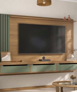 Painel até 75" Presence Carvalho/Menta - ARTELY