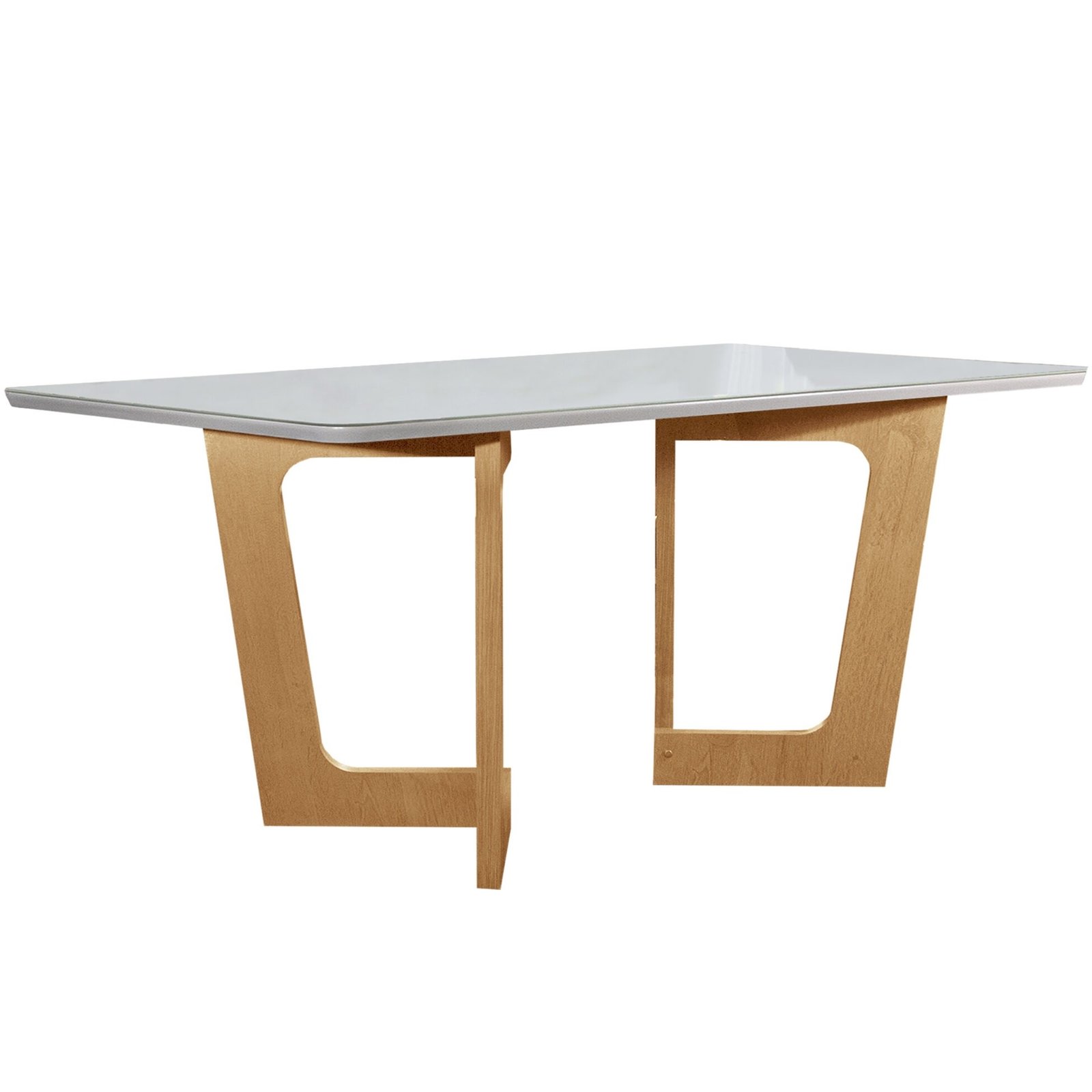 Mesa Dubai 120 (Tampo Londres) Cinamomo/Off White - CEL MOVEIS - Imagem 5