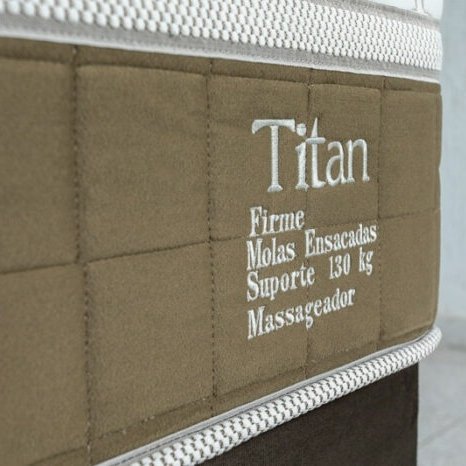 Colchão Queen Massageador Titan/Thor 34 cm D28 Molas Ensacadas + Base Box Simples Corino Preto – VIERO + BIOSTAR - Imagem 3