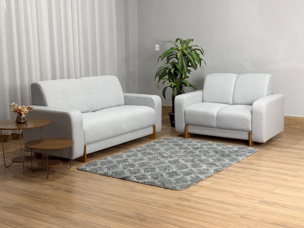 Sofá 2x3 Lugares Ref.5430 - Cinza Linho