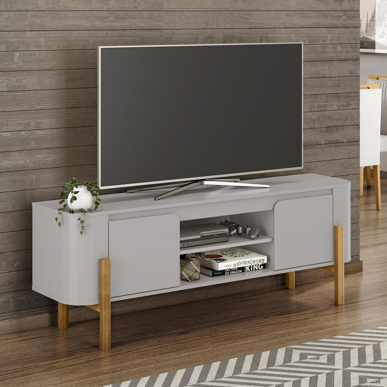 Rack ate 65" Camburi Off White - BECHARA