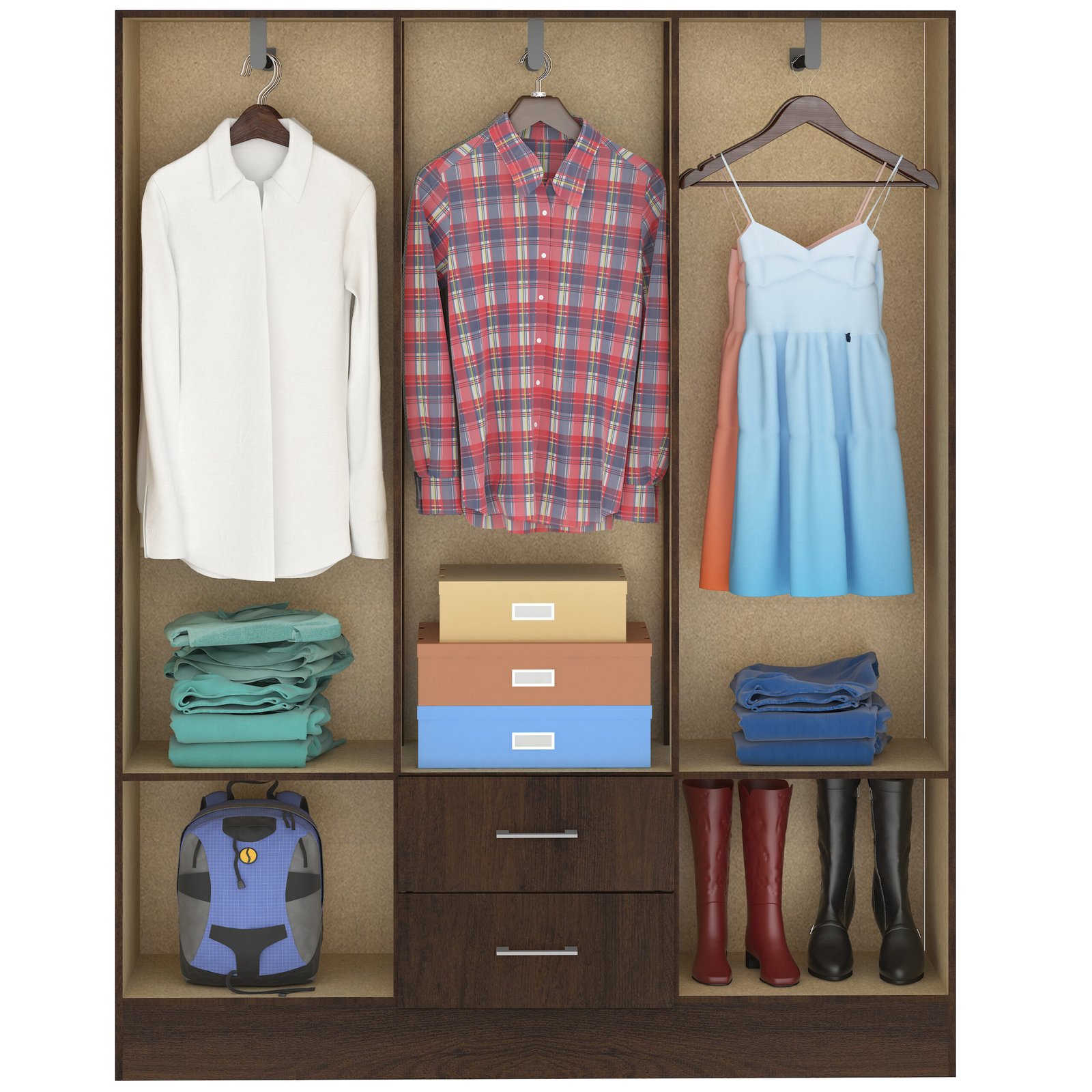 Guarda-Roupa 6 Portas Jamaica 6002 + Cômoda 5 Gavetas Aruba Preto – FELLICCI - Imagem 3