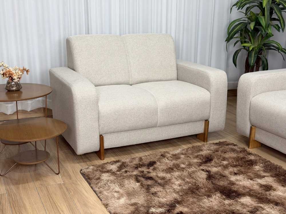 Sofá Ref.5430 2 Lugares 1.35m - Bege Linho - Imagem 6