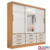 Guarda-roupa Meridian 3 Portas Cinamomo/Off White Larg. 2.00m - D Doro