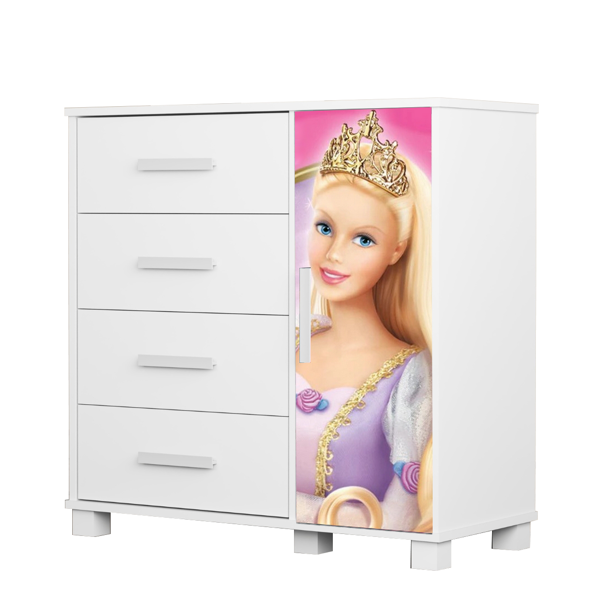 Cômoda 4 Gavetas com Sapateira Lívia (Menina) Barbie 404189 - MADEC MÓVEIS - Imagem 2