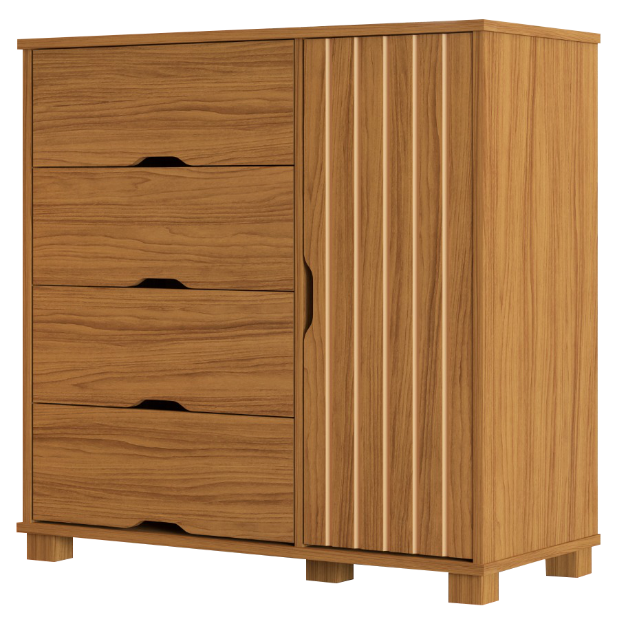 Cômoda 4 Gavetas com Sapateira Bela Nature - MADEC MÓVEIS - Imagem 3