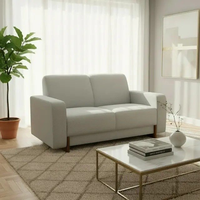Sofá Ref.5430 2 Lugares 1.35m - Cinza Linho