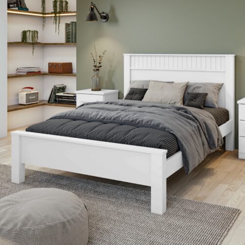 Cama Casal Athenas Branco - LOPAS