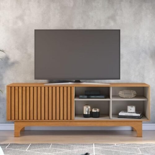 Rack ate 70" Sereno Cinamomo/Off White - JCM MOVELARIA