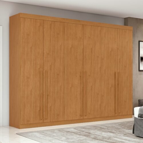 Guarda-Roupa 6 Portas Bertha Amêndoa Clean – LOPAS