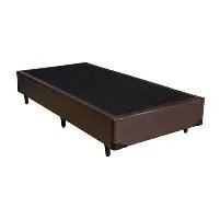 Base Box Silmer Solteiro Corino Marrom – 88x188x26