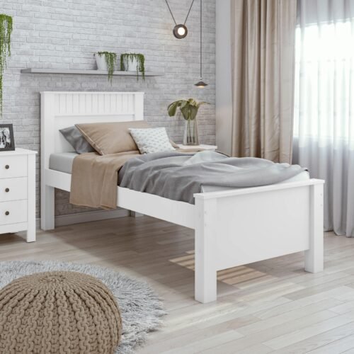 Cama Solteiro Athenas Branco - LOPAS