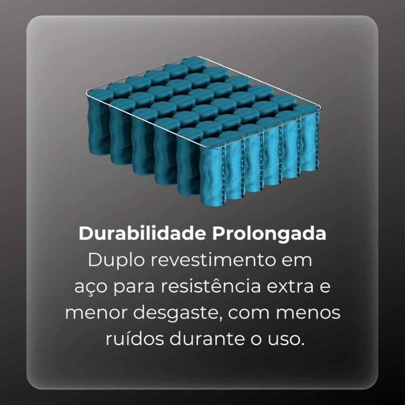 Colchão Casal Twins 138x188x34 Molas Ensacadas BlueWave - Gazin | Suporta até 290kg - Imagem 13