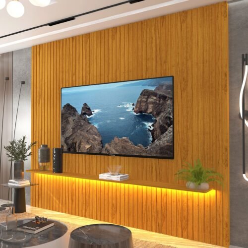Painel ate 85" Nobre Ripado 230 Naturale - GELIUS