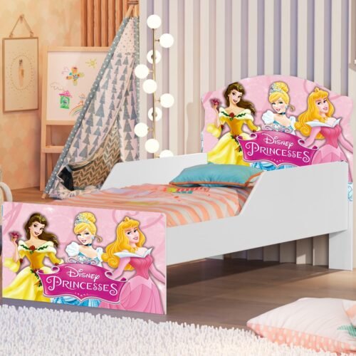 Mini Cama Juvenil Lívia (Menina) Princesas Castelo 4041103 - MADEC MÓVEIS